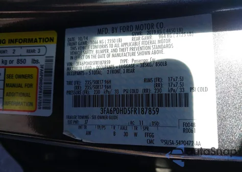2015 Ford Fusion Se z USA, uszkodzony, nr VIN 3FA6P0HD5FR187859